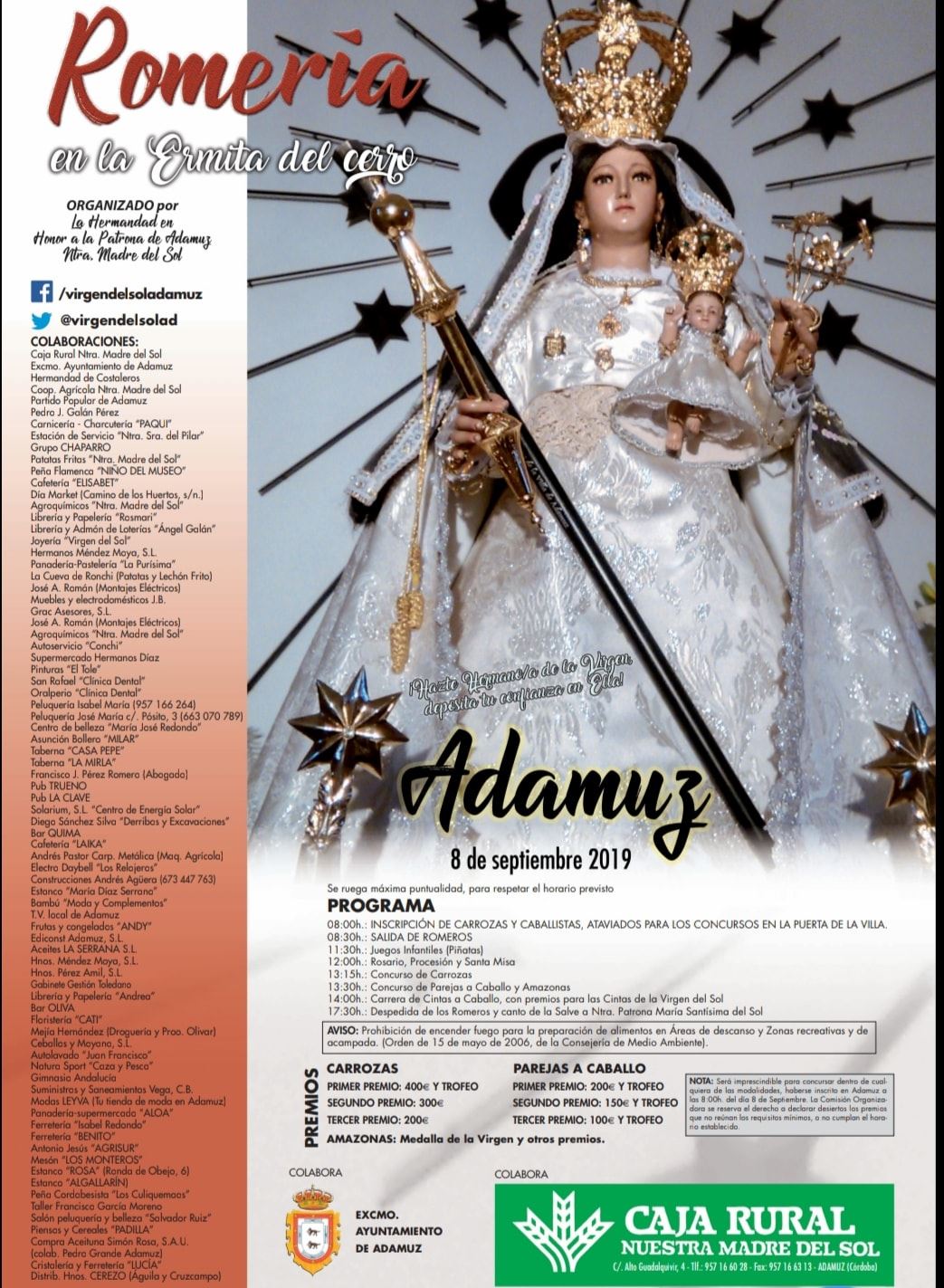 Cartel de Romería de Nuestra Señora del Sol 2019